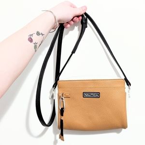 Nautica Tan, White & Black Crossbody